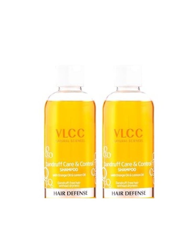 فى ال سي سي شامبو VLCC للعناية بالقشرة والتحكم بها - 350 مل × 2 (700 مل) | شامبو مضاد للقشرة | صحة فروة الرأس، تنظيف عميق لفروة الرأس | مع زيت البرتقال والليمون. - Image 1